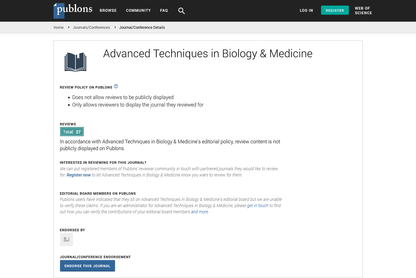 Advanced Techniques in Biology & Medicine