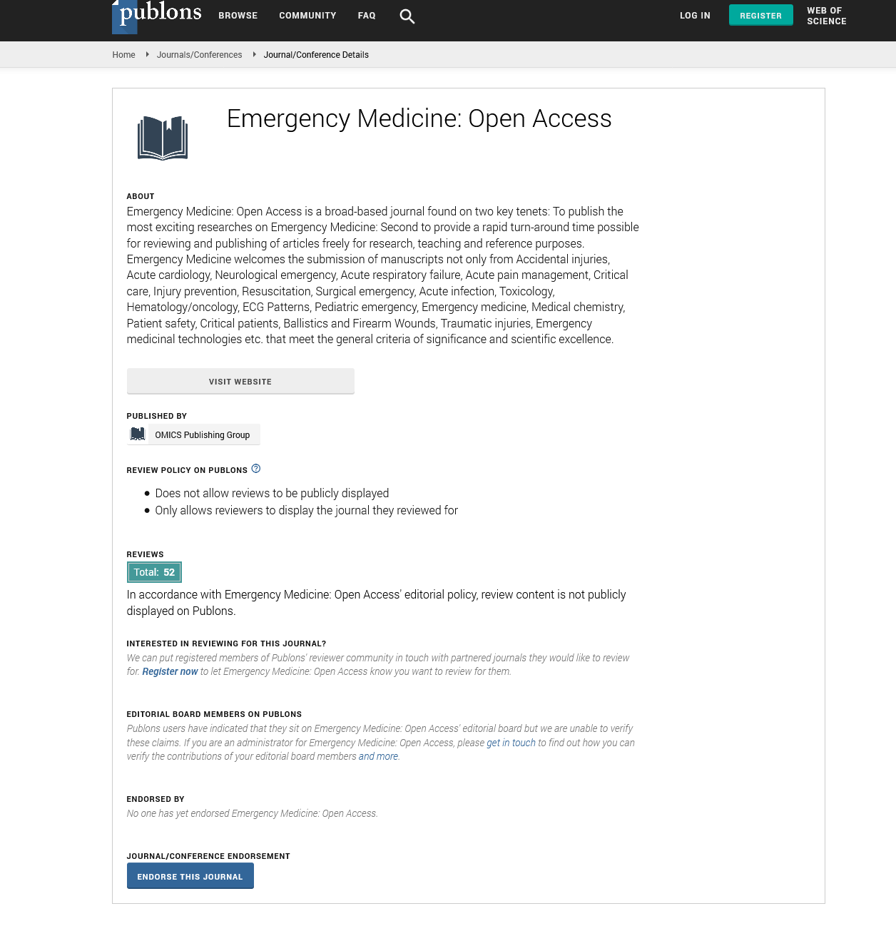 Emergency Medicine: Open Access
